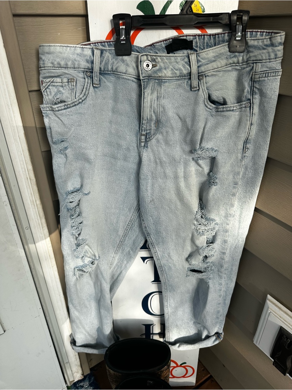 Light Wash Distressed Womens Jeans